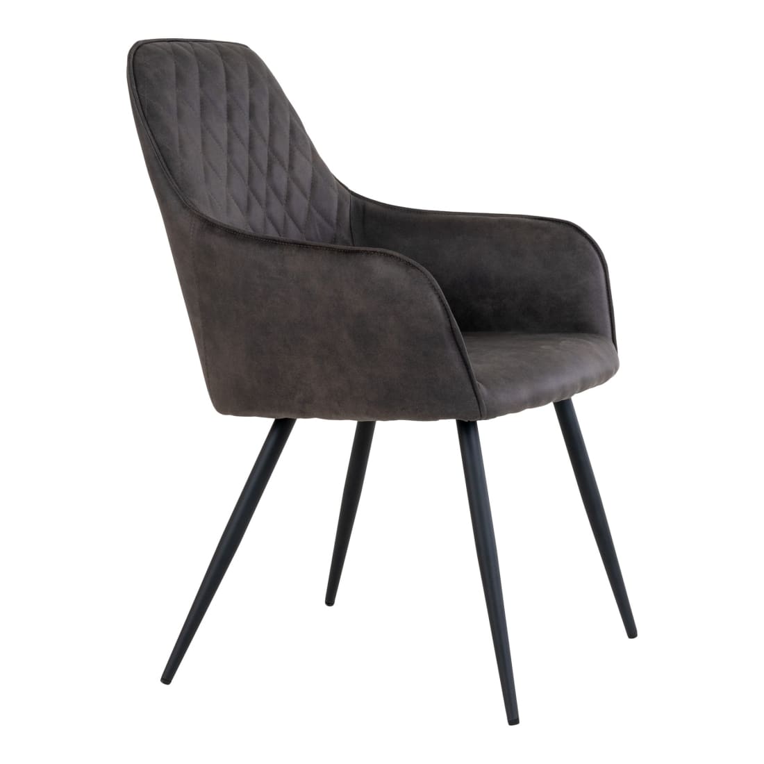 House Nordic Harbo Eetkamerstoel Velvet Donker Grijs (Set
