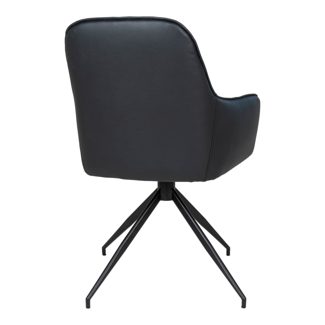 House Nordic Harbo Eetkamerstoel Velvet PU Zwart (Set van 2)