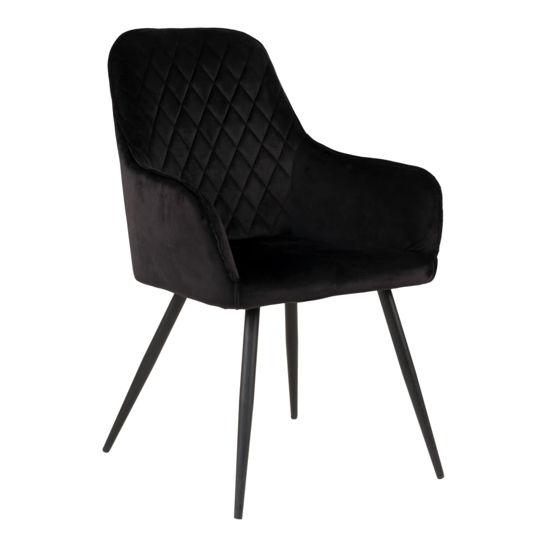House Nordic Harbo Eetkamerstoel Velvet Zwart (Set van 2) -