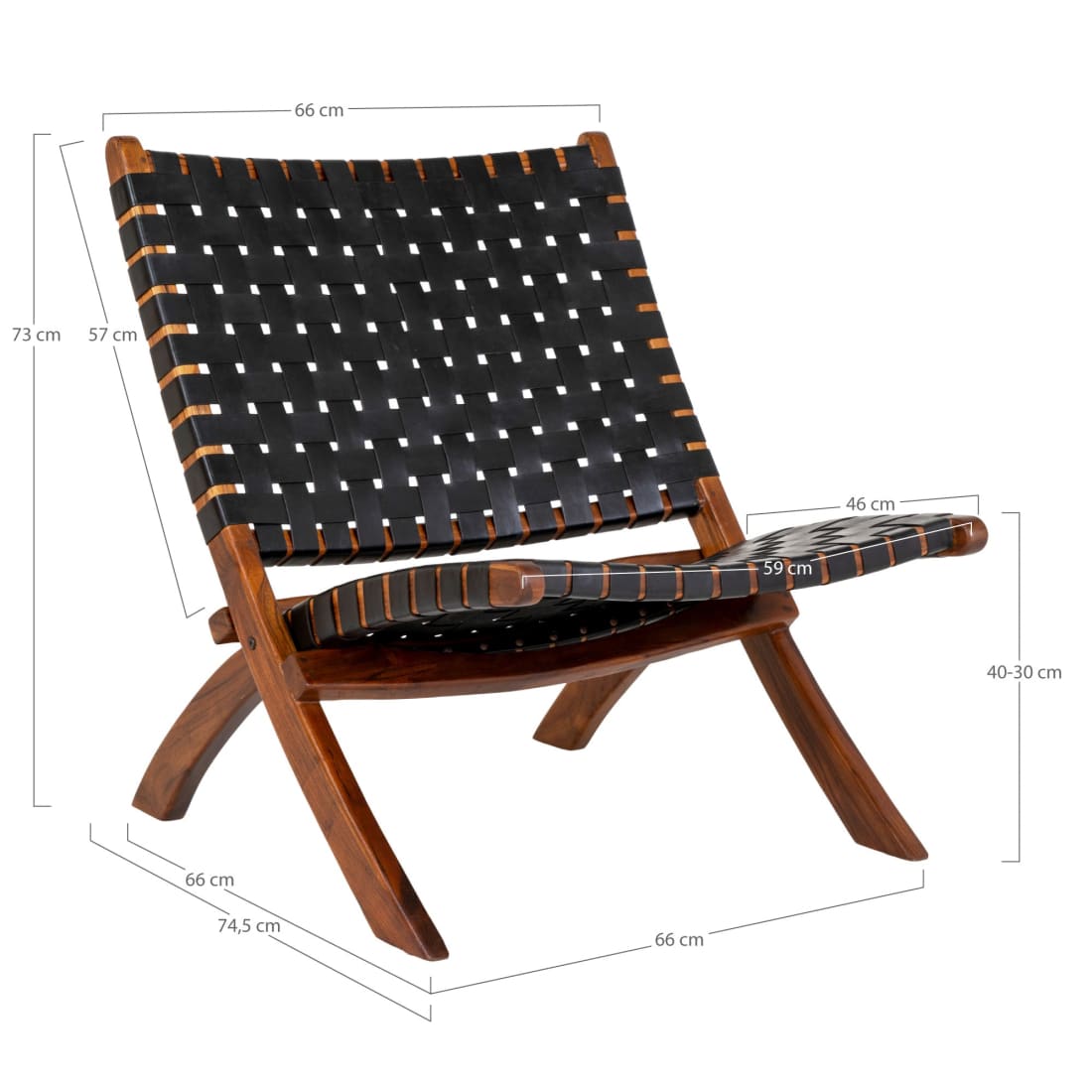 House Nordic Perugia Zwart fauteuil - Fauteuils