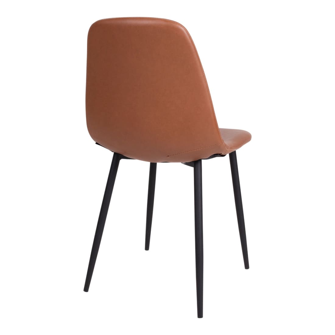 House Nordic Stockholm eetkamerstoel bruin leder - zwart