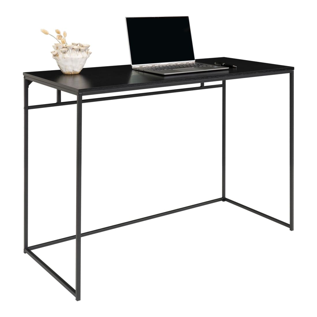 House Nordic Vita bureau - zwart metaal - zwart blad -
