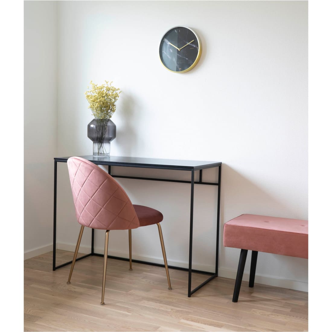 House Nordic Vita bureau - zwart metaal - zwart blad -