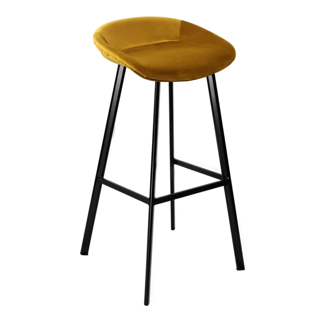 Barkruk Finn Hoog - Velvet goud - Velvet barkrukken