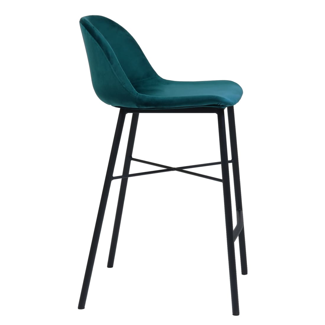 Kick Barkruk Jeff - Velvet Blauw - Velvet barkrukken
