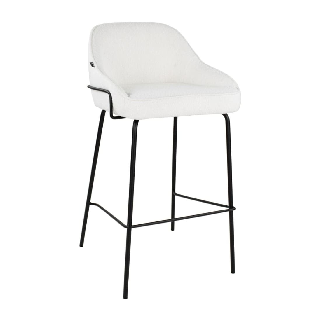Kick Barkruk Sepp - Boucle Wit - Lage Barkrukken