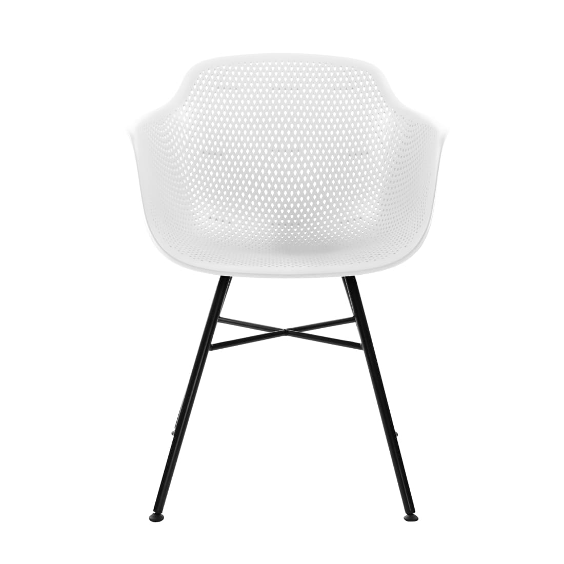 Kick Buitenstoel Indy wit - Zwart frame - Buitenstoelen