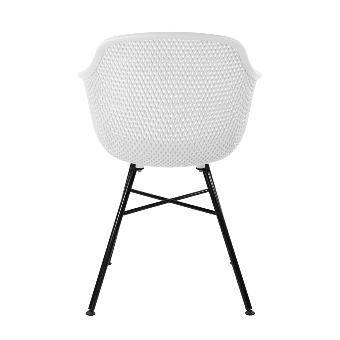 Kick Buitenstoel Indy wit - Zwart frame - Buitenstoelen