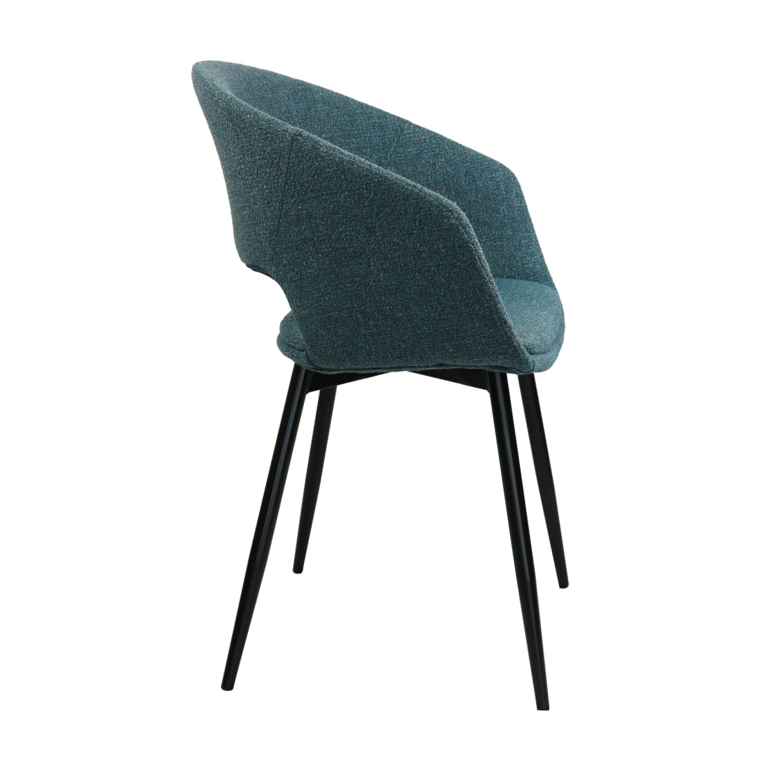 Kick eetkamerstoel Dean - Blauw - Katoen eetkamerstoelen