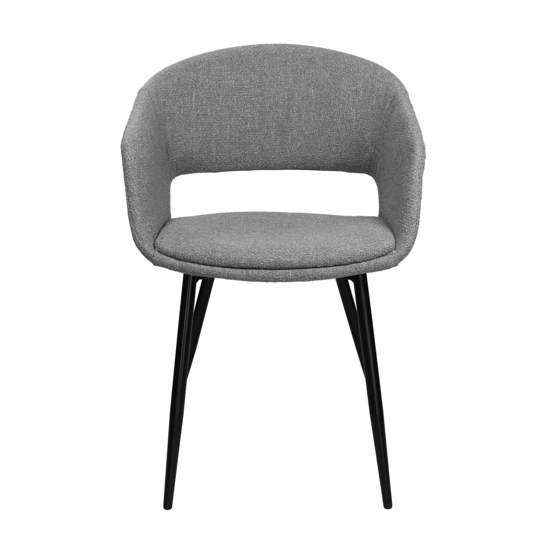 Kick eetkamerstoel Dean - Grijs - Katoen eetkamerstoelen