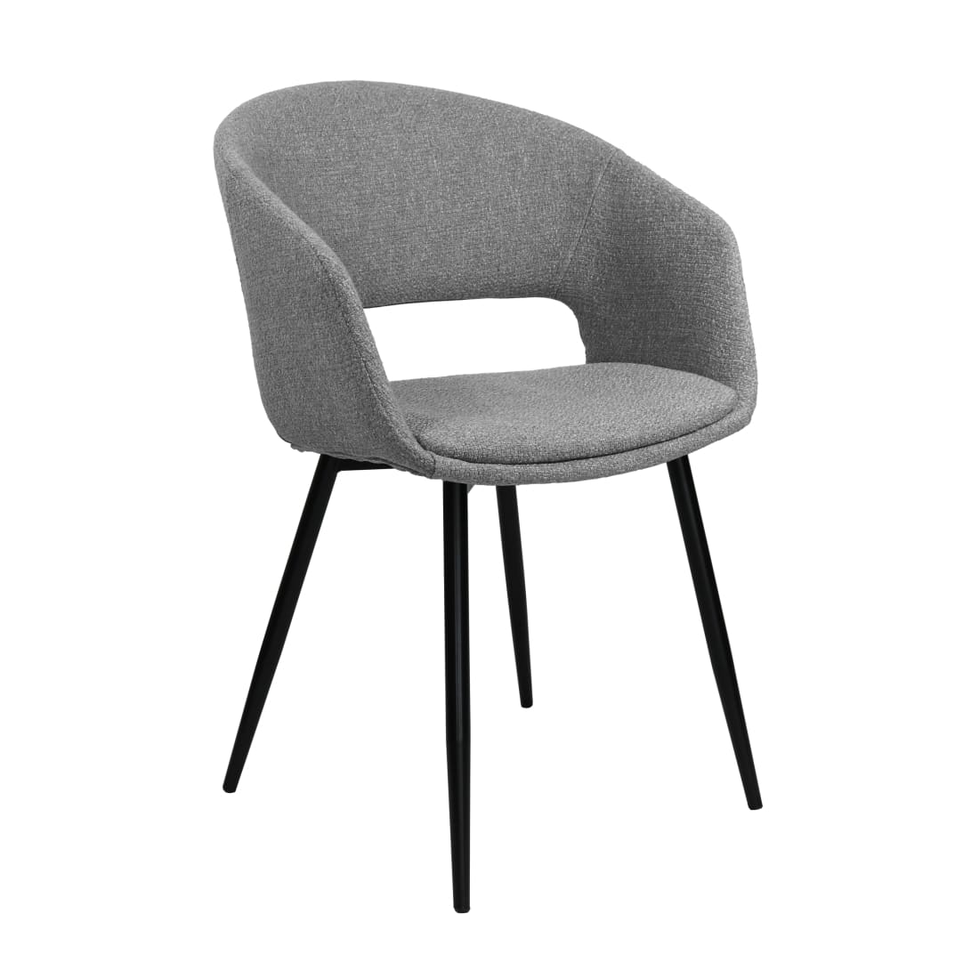 Kick eetkamerstoel Dean - Grijs - Katoen eetkamerstoelen