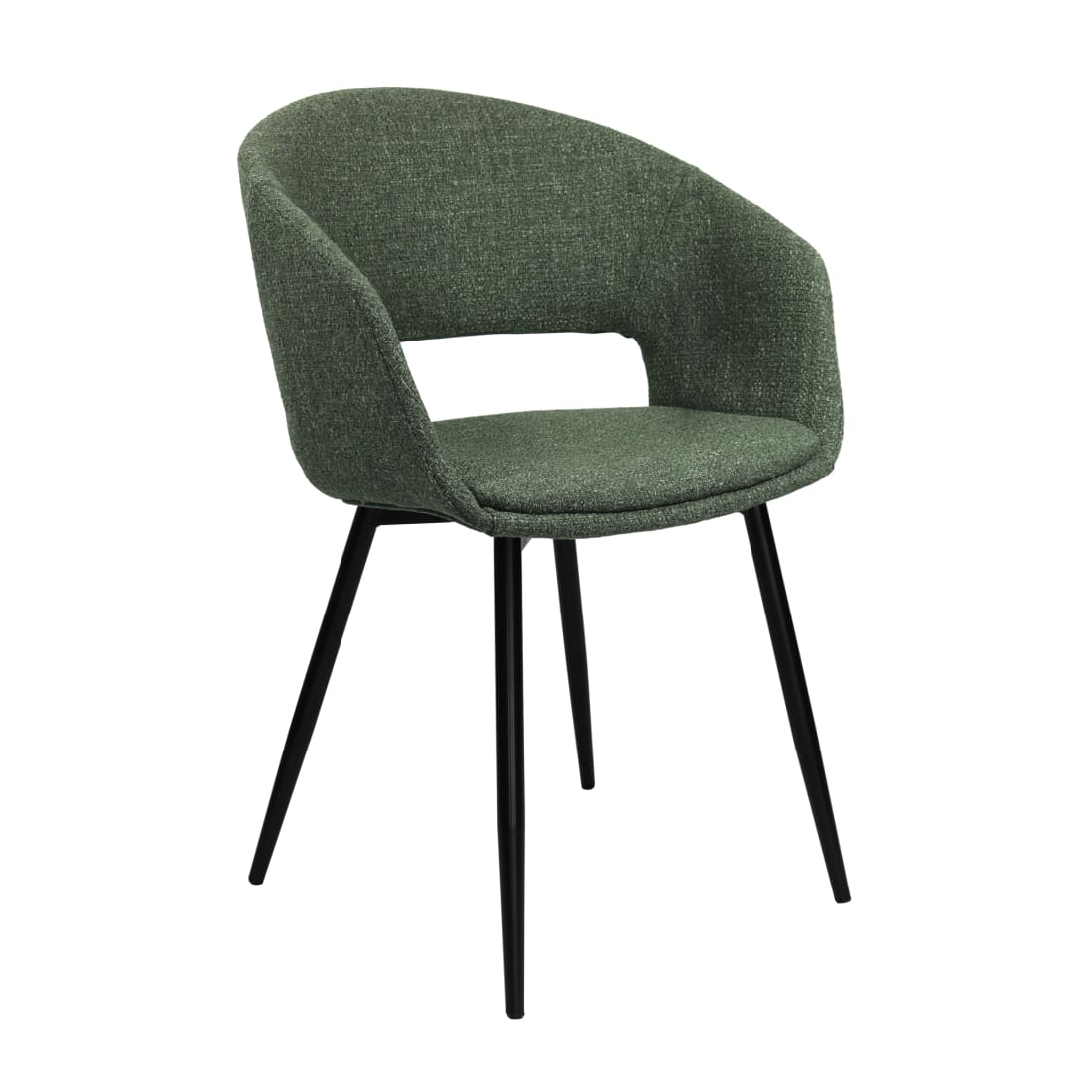 Kick eetkamerstoel Dean - Groen - Katoen eetkamerstoelen