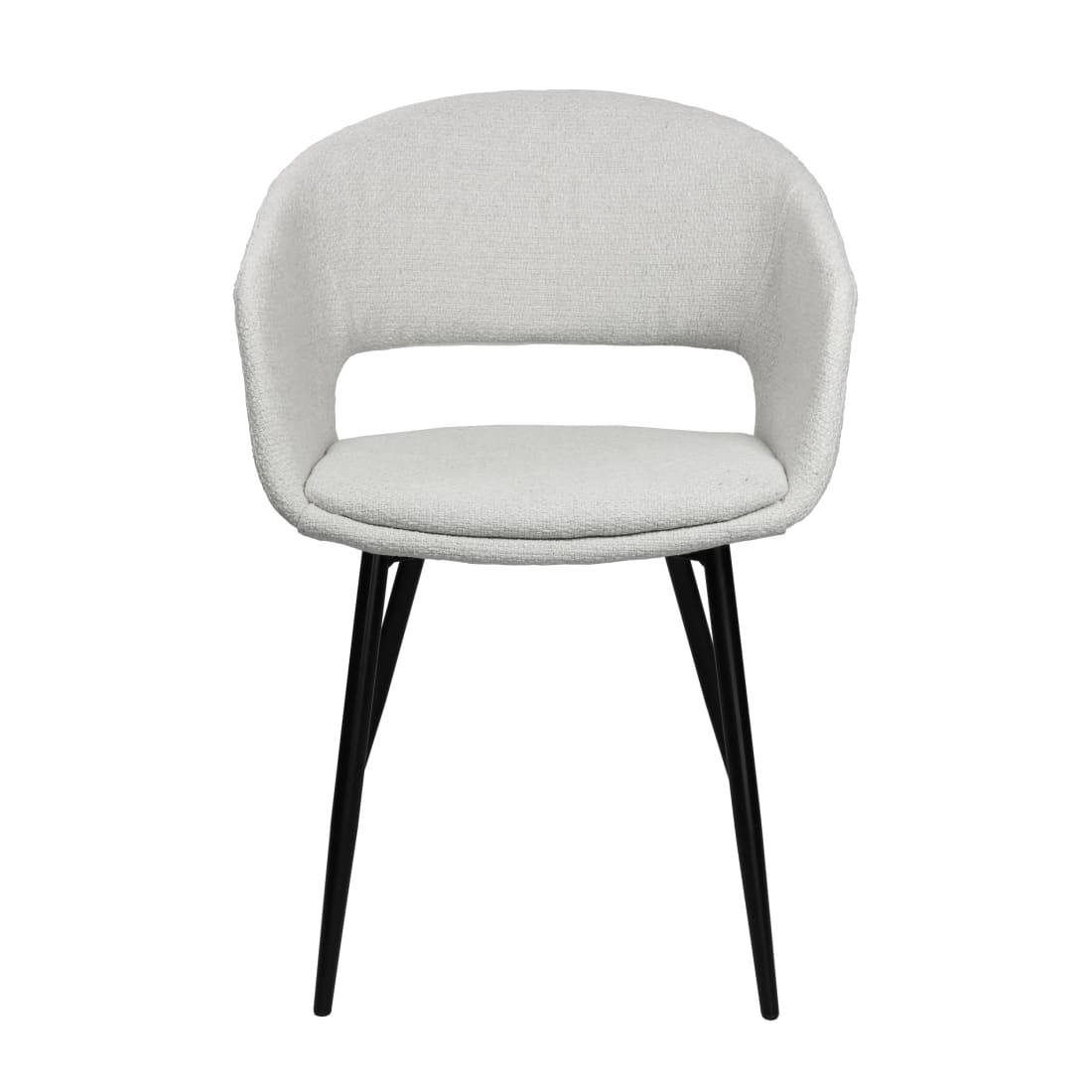 Kick eetkamerstoel Dean - Wit - Katoen eetkamerstoelen