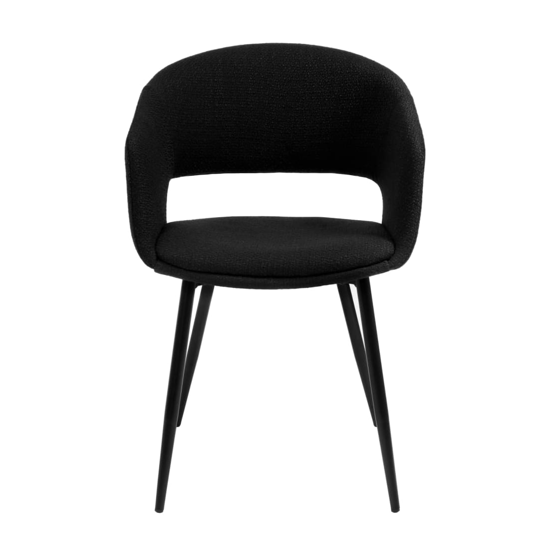 Kick eetkamerstoel Dean - Zwart - Katoen eetkamerstoelen