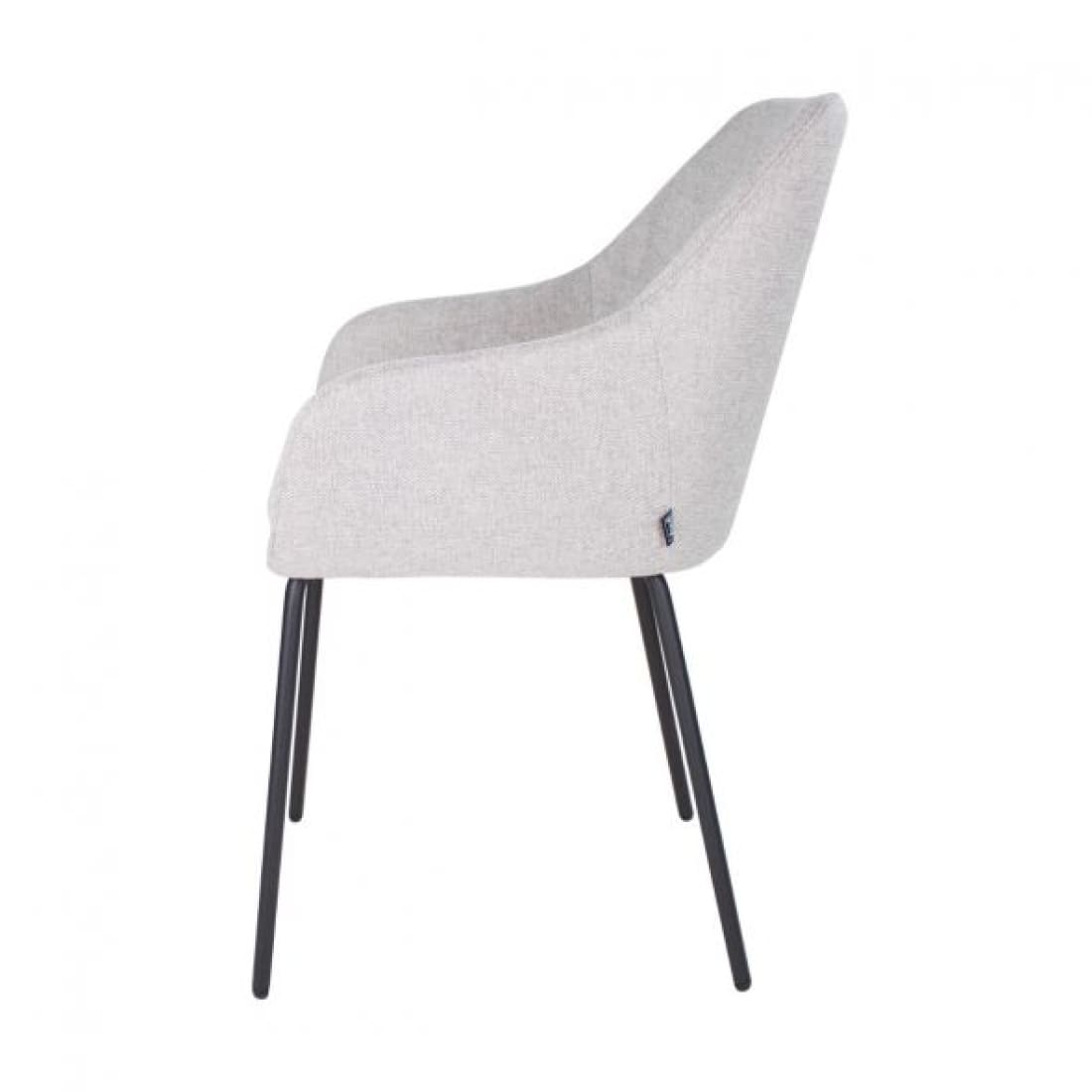 Kick eetkamerstoel Guus - Grijs - Katoen eetkamerstoelen