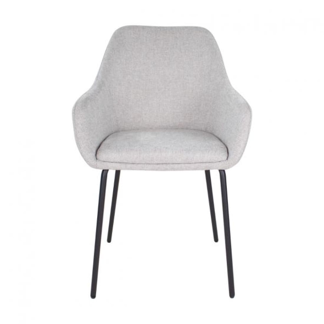 Kick eetkamerstoel Guus - Grijs - Katoen eetkamerstoelen