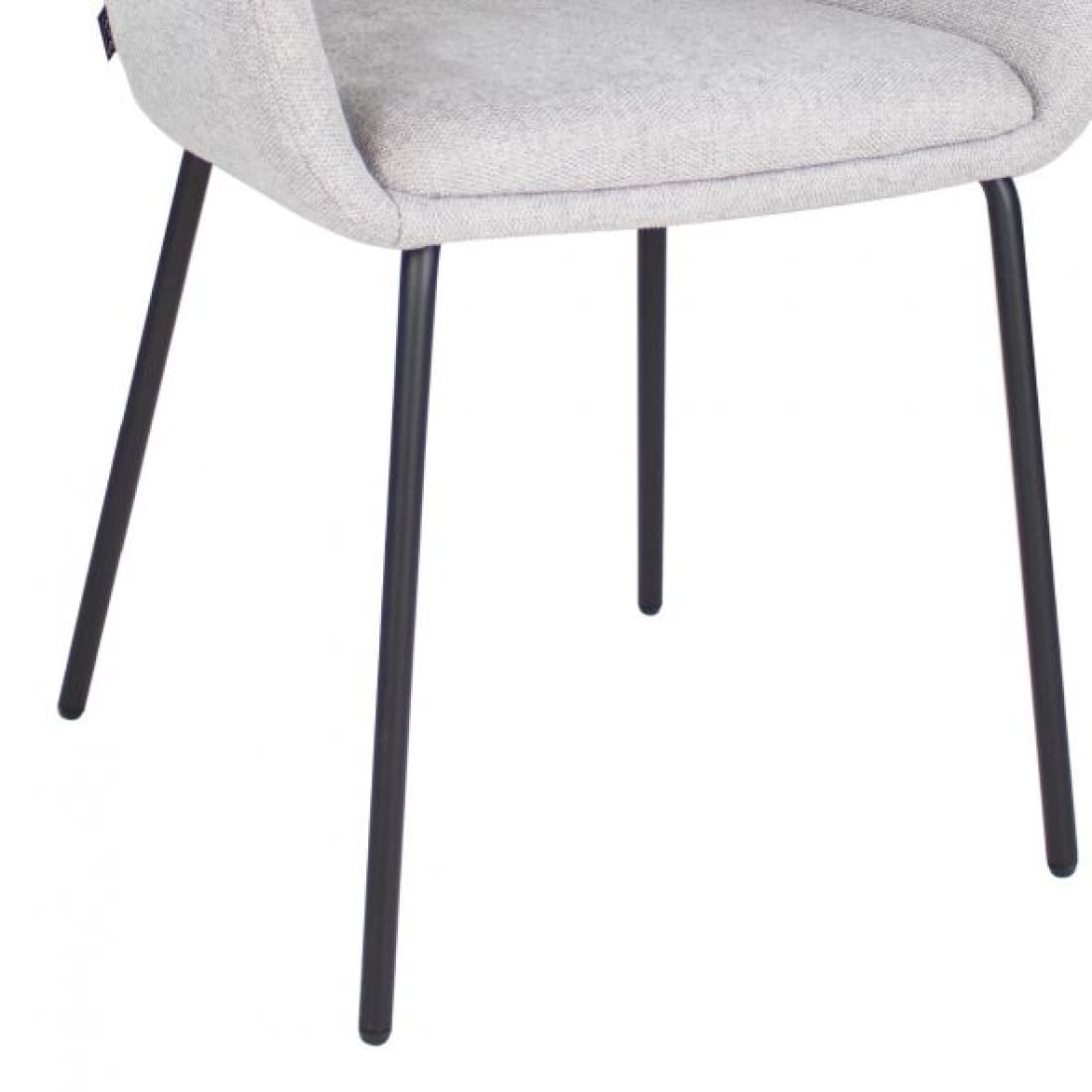 Kick eetkamerstoel Guus - Grijs - Katoen eetkamerstoelen