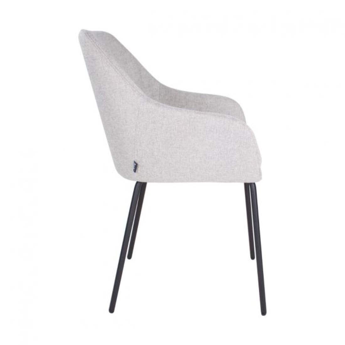 Kick eetkamerstoel Guus - Grijs - Katoen eetkamerstoelen