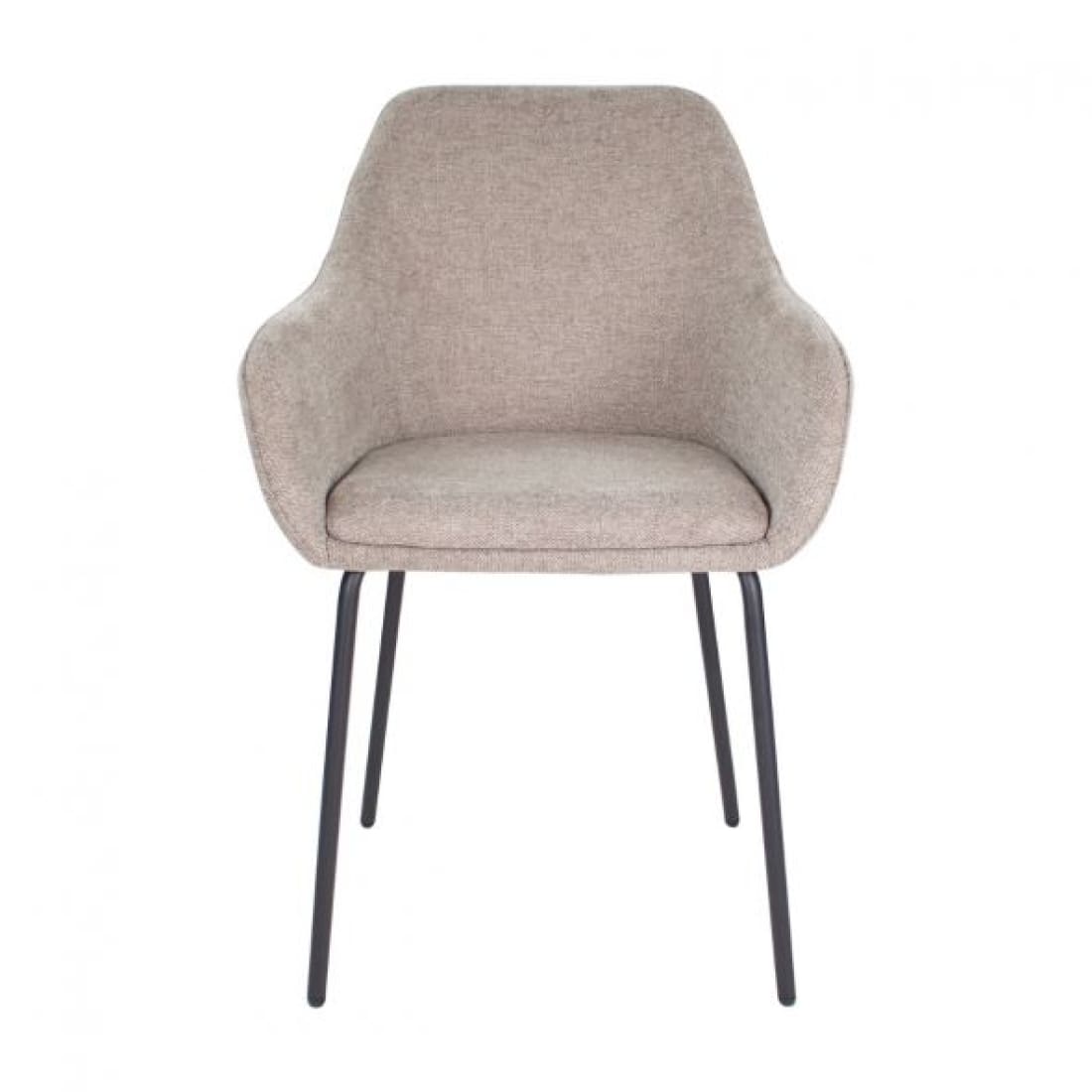 Kick eetkamerstoel Guus - Taupe - Katoen eetkamerstoelen