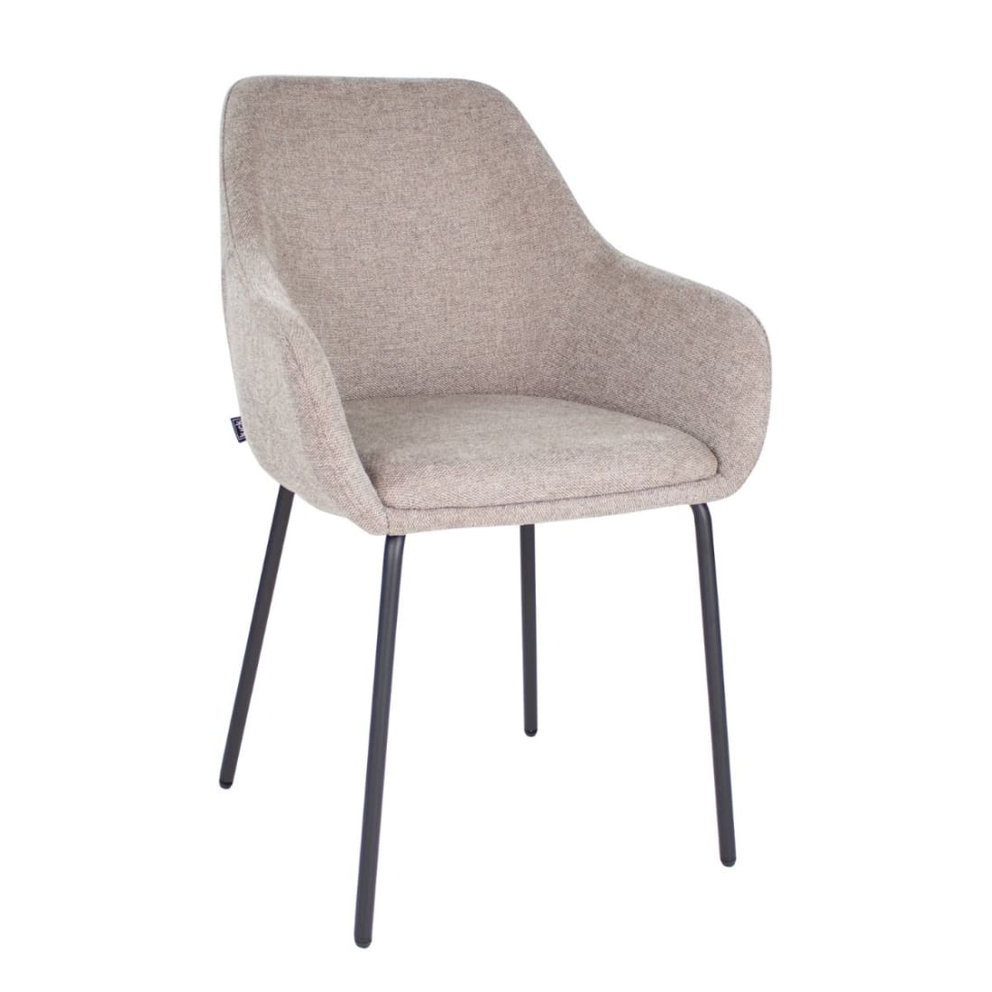 Kick eetkamerstoel Guus - Taupe - Katoen eetkamerstoelen