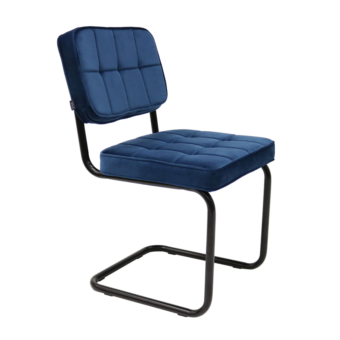 Kick eetkamerstoel Ivy - Donkerblauw - Velvet 
