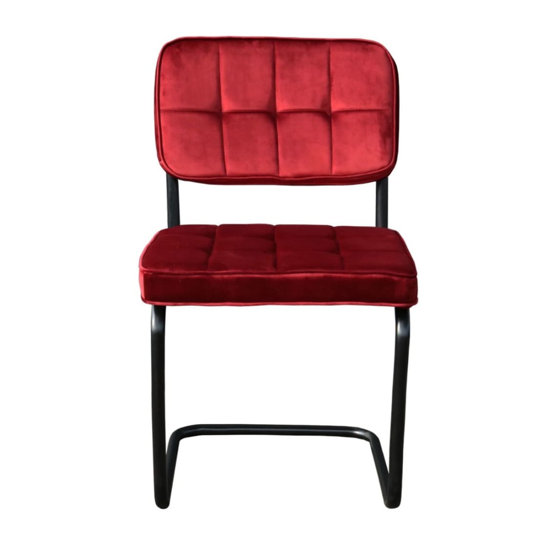 Kick eetkamerstoel Ivy - Rood - Velvet eetkamerstoelen