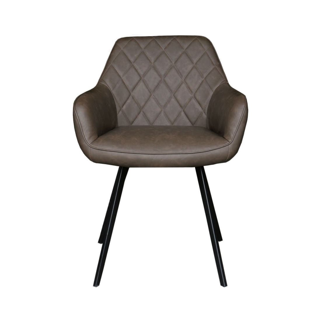 Kick eetkamerstoel Karl - Bruin - Pu leder eetkamerstoelen