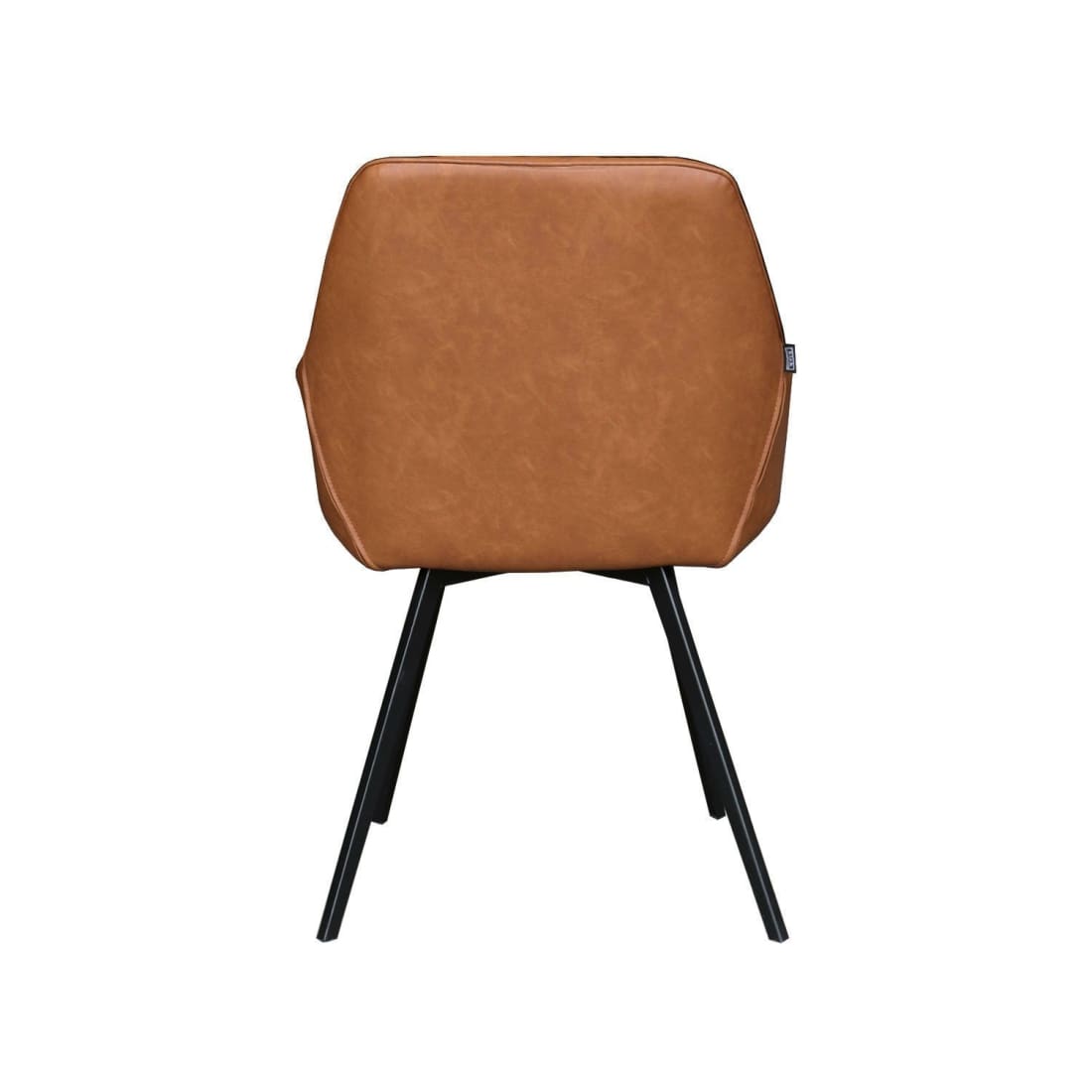 Kick eetkamerstoel Karl - Cognac - Pu leder eetkamerstoelen
