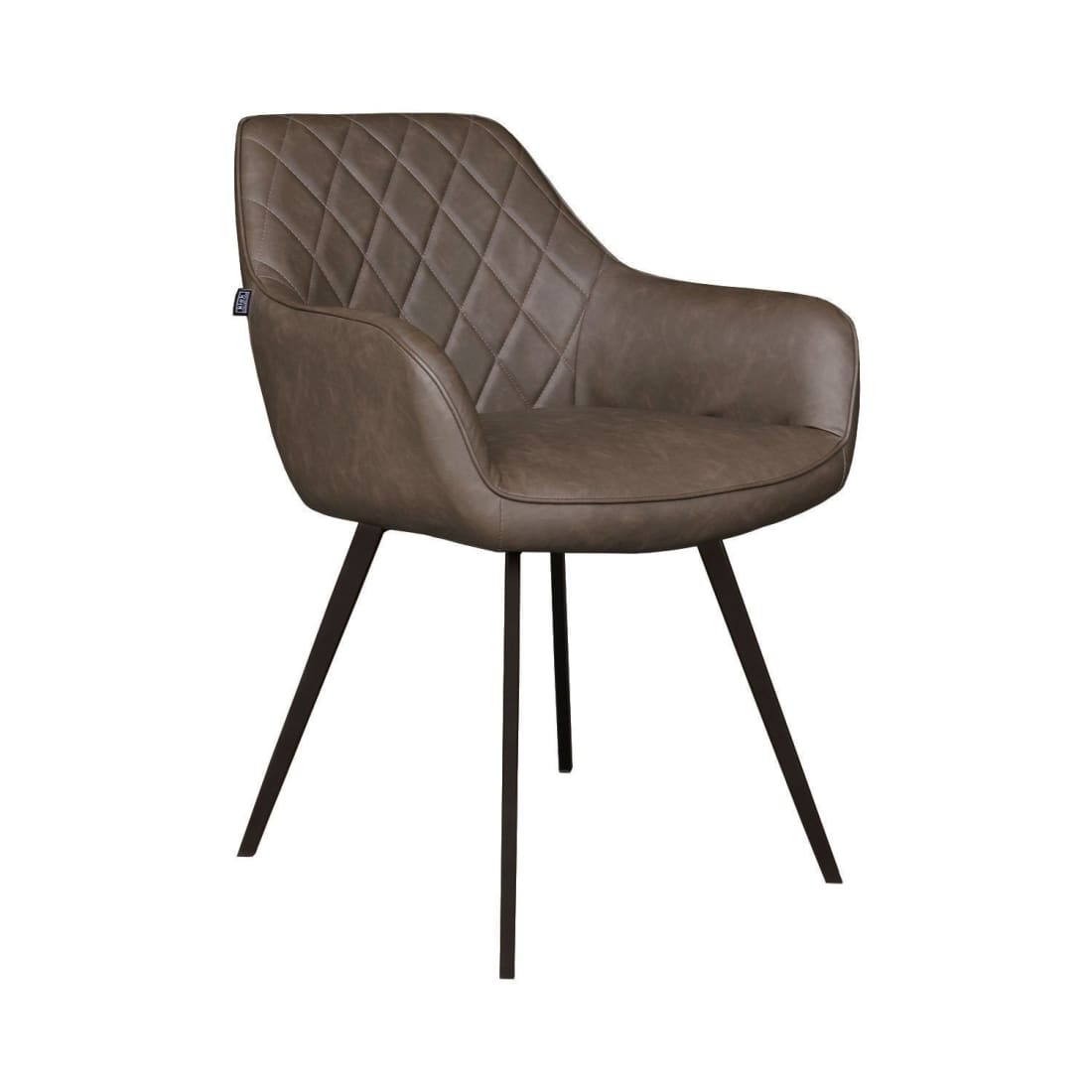Kick eetkamerstoel Karl - Bruin - Pu leder eetkamerstoelen