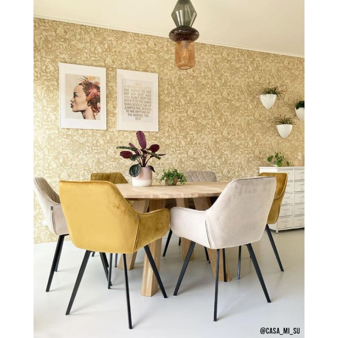 Kick eetkamerstoel Karl Velvet - Champagne - Velvet