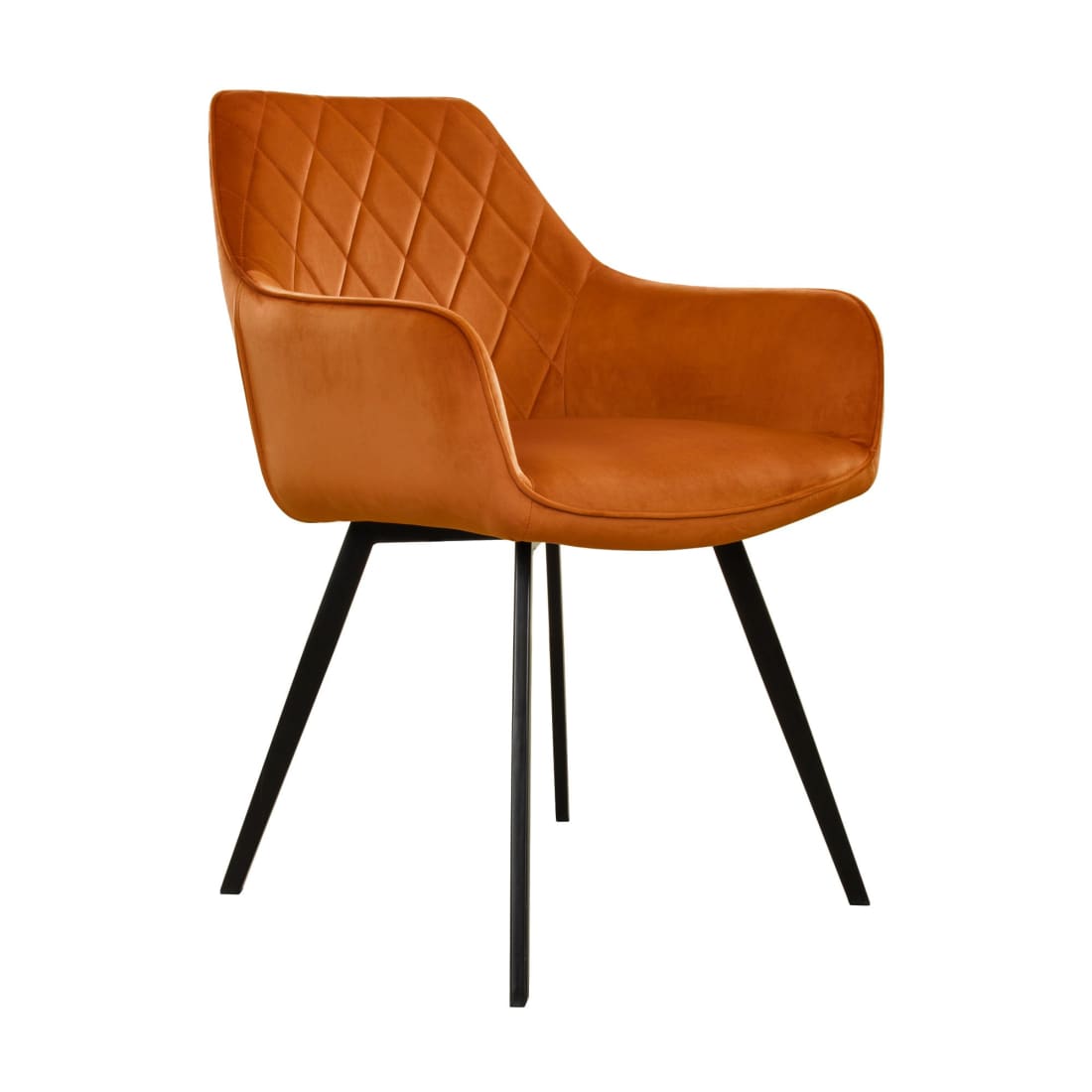 Kick eetkamerstoel Karl Velvet - Oranje - Velvet 