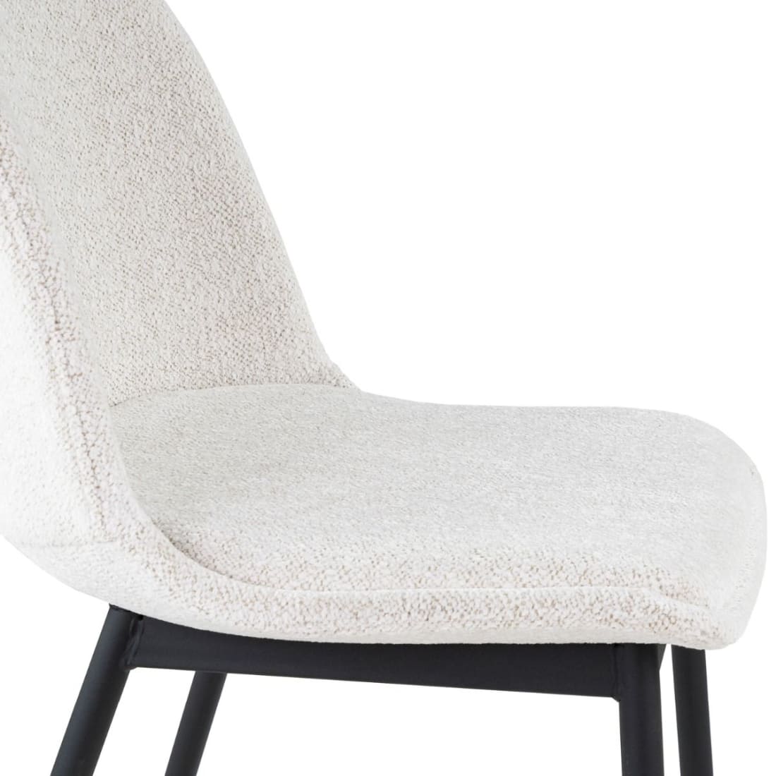 Kick Eetkamerstoel Lana - Wit - Katoen eetkamerstoelen