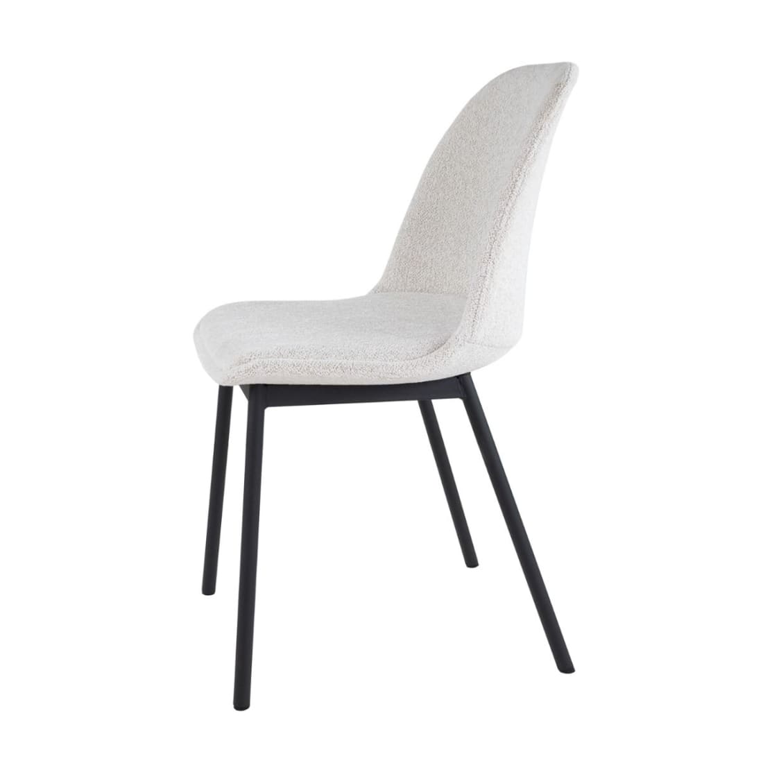 Kick Eetkamerstoel Lana - Wit - Katoen eetkamerstoelen