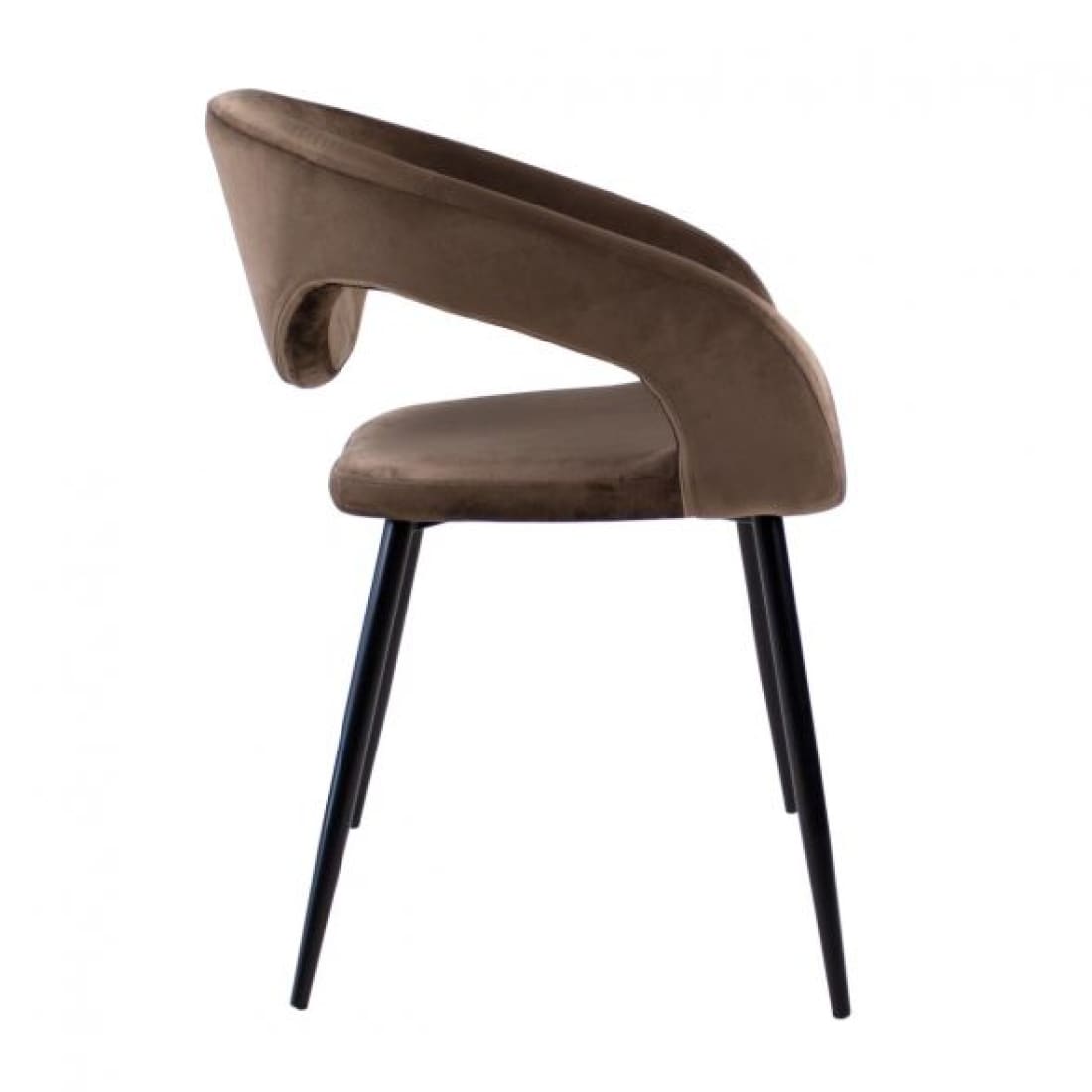 Kick Eetkamerstoel Lenn - Taupe - Velvet eetkamerstoelen