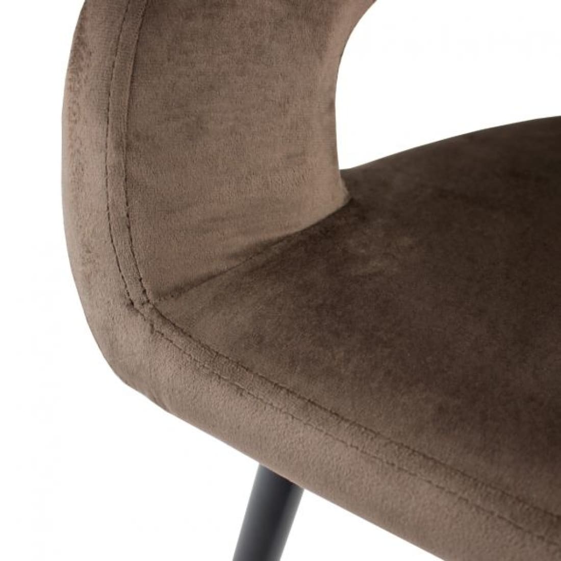 Kick Eetkamerstoel Lenn - Taupe - Velvet eetkamerstoelen
