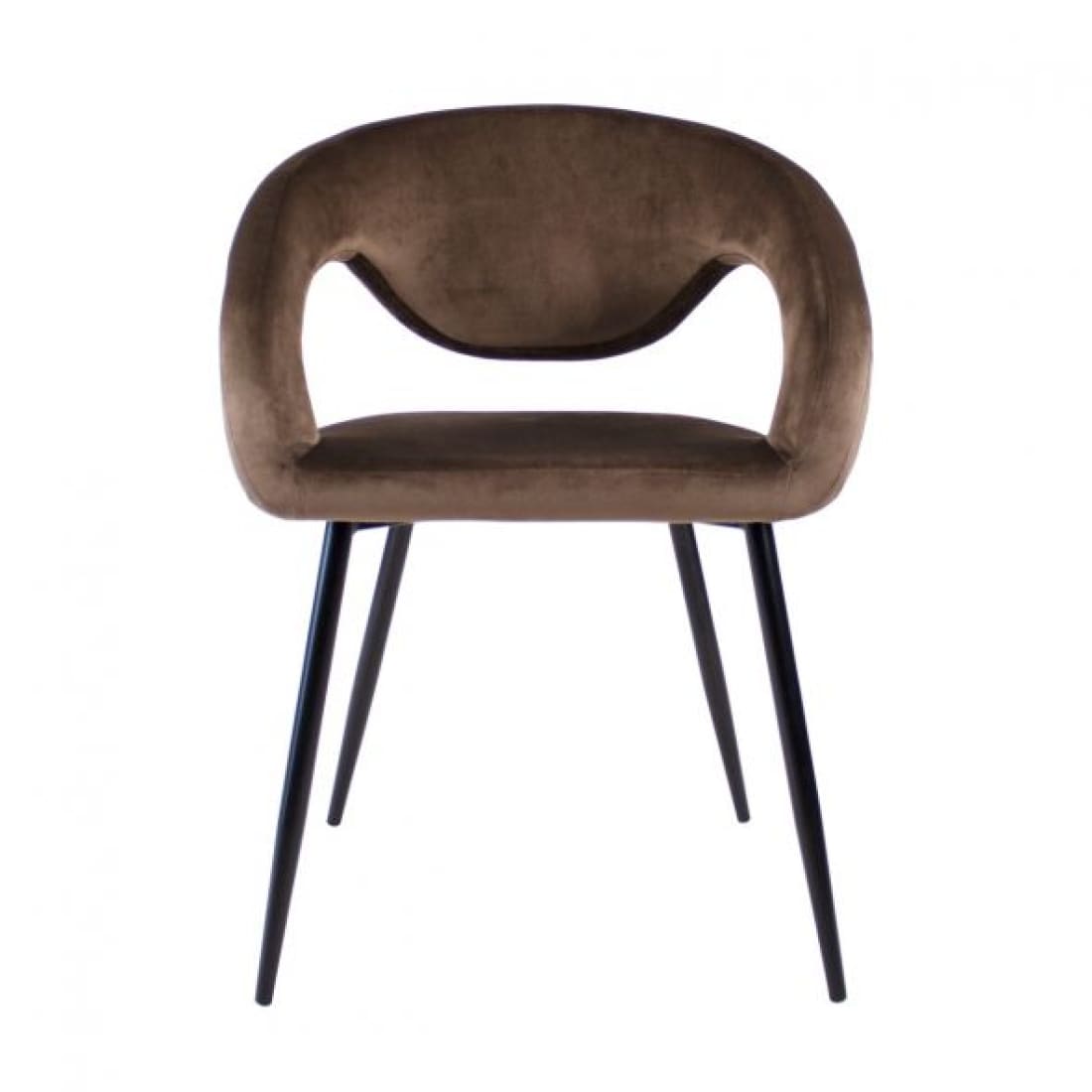 Kick Eetkamerstoel Lenn - Taupe - Velvet eetkamerstoelen