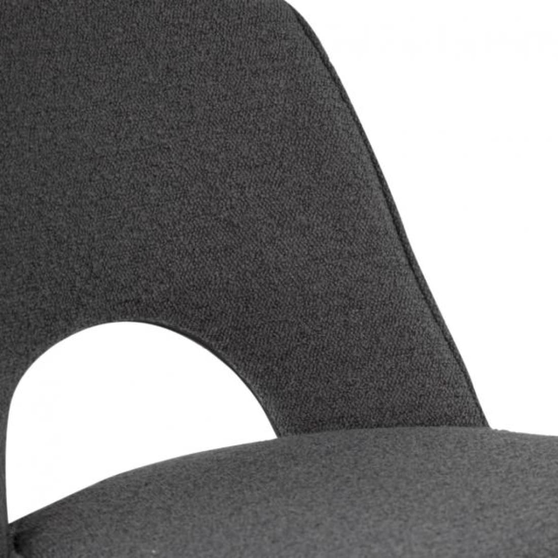 Kick Eetkamerstoel Mare Bouclé - Donkergrijs - Bouclé