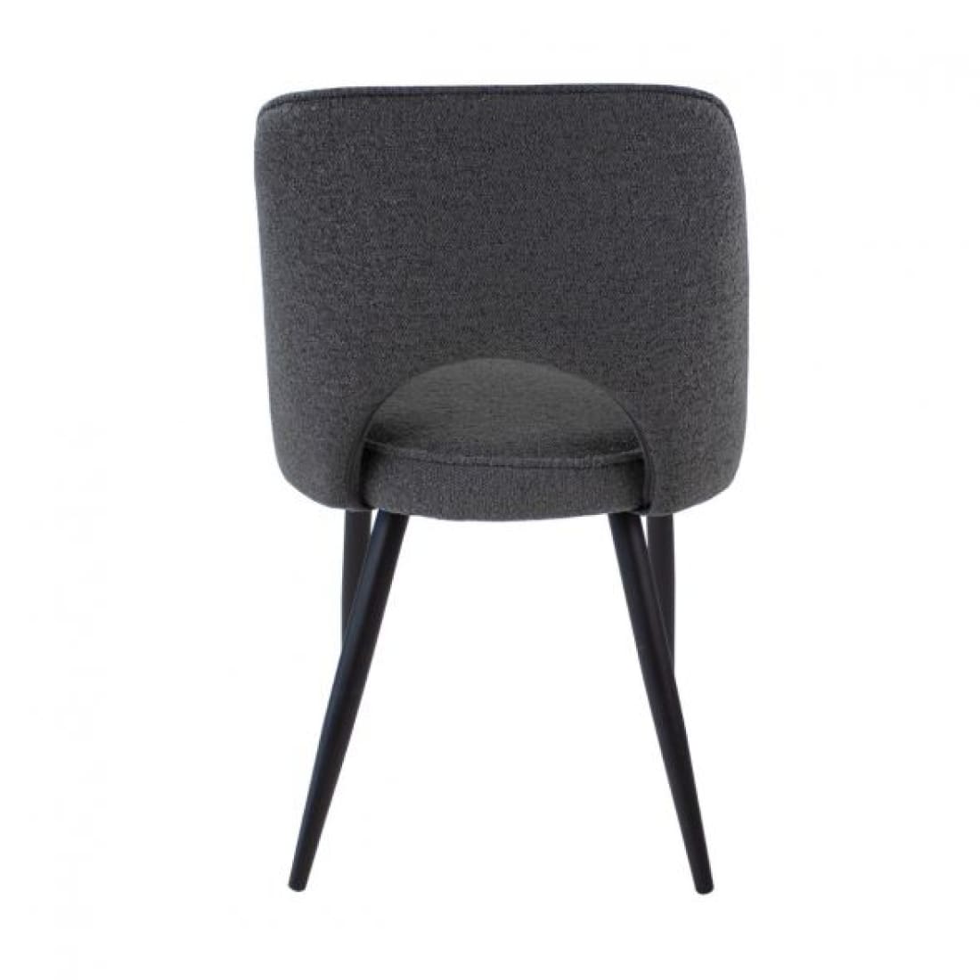Kick Eetkamerstoel Mare Bouclé - Donkergrijs - Bouclé
