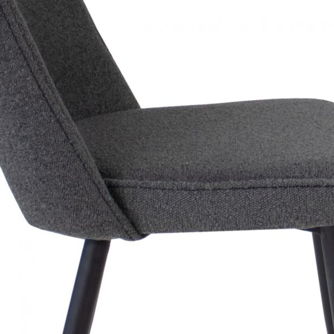 Kick Eetkamerstoel Mare Bouclé - Donkergrijs - Bouclé