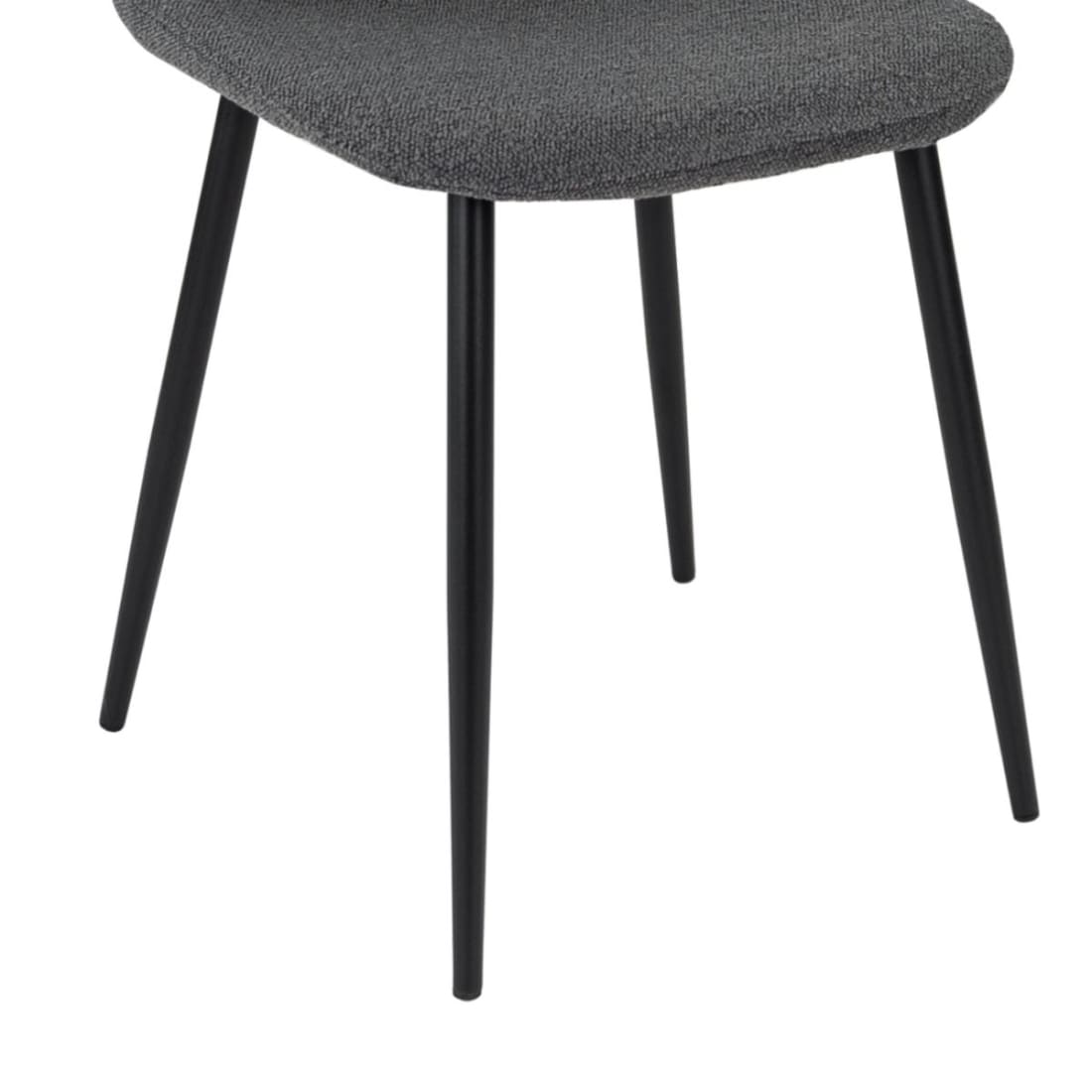 Kick Eetkamerstoel Mees Bouclé - Donkergrijs - Bouclé