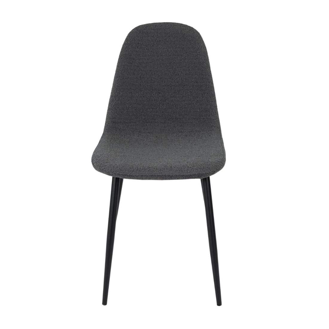 Kick Eetkamerstoel Mees Bouclé - Donkergrijs - Bouclé