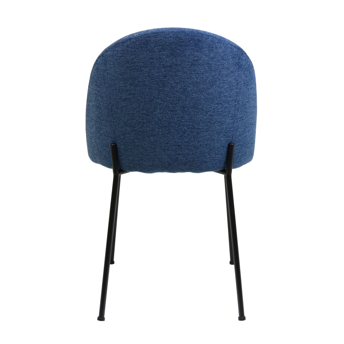 Kick eetkamerstoel Noa - Blauw - Ribstof eetkamerstoelen