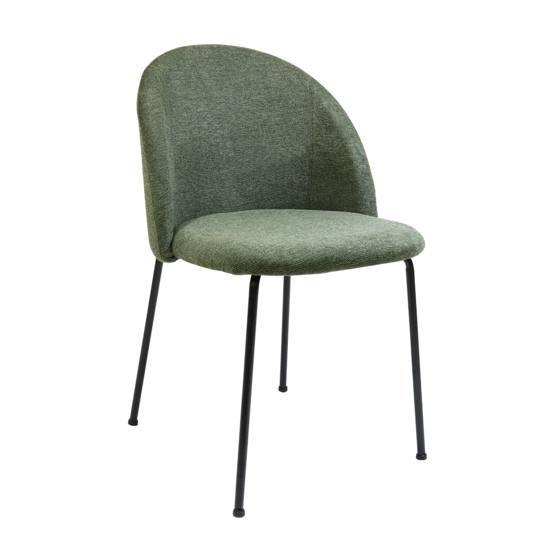Kick eetkamerstoel Noa - Groen - Ribstof eetkamerstoelen