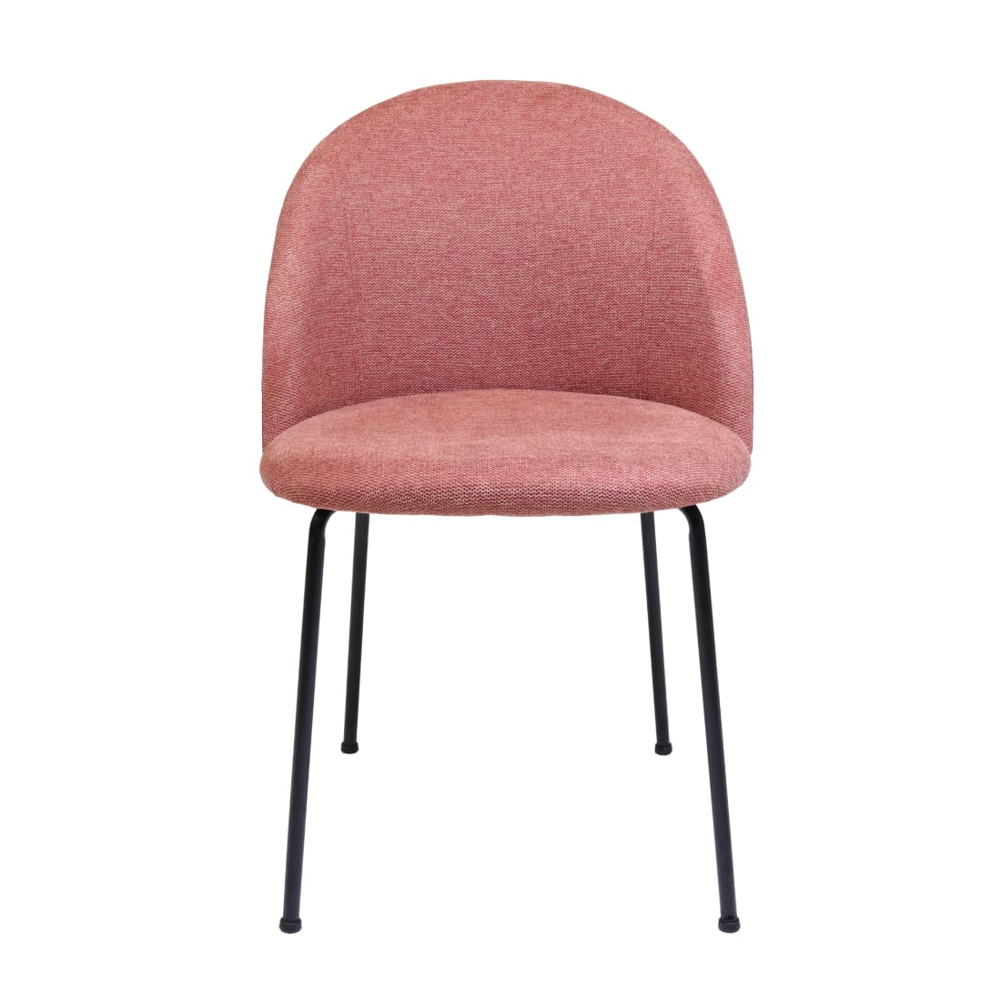 Kick eetkamerstoel Noa - Roze - Ribstof eetkamerstoelen