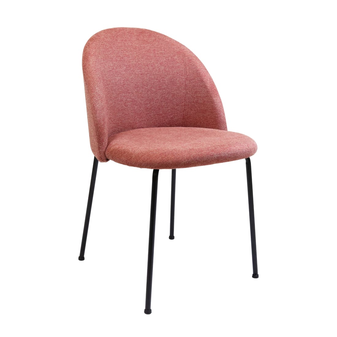 Kick eetkamerstoel Noa - Roze - Ribstof eetkamerstoelen