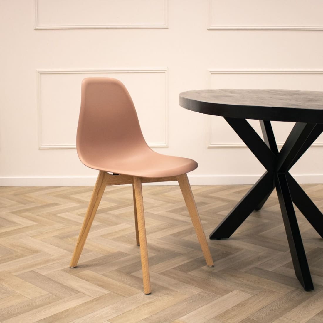 Kick Eetkamerstoel Yuna - Roze - Kunststof eetkamerstoelen