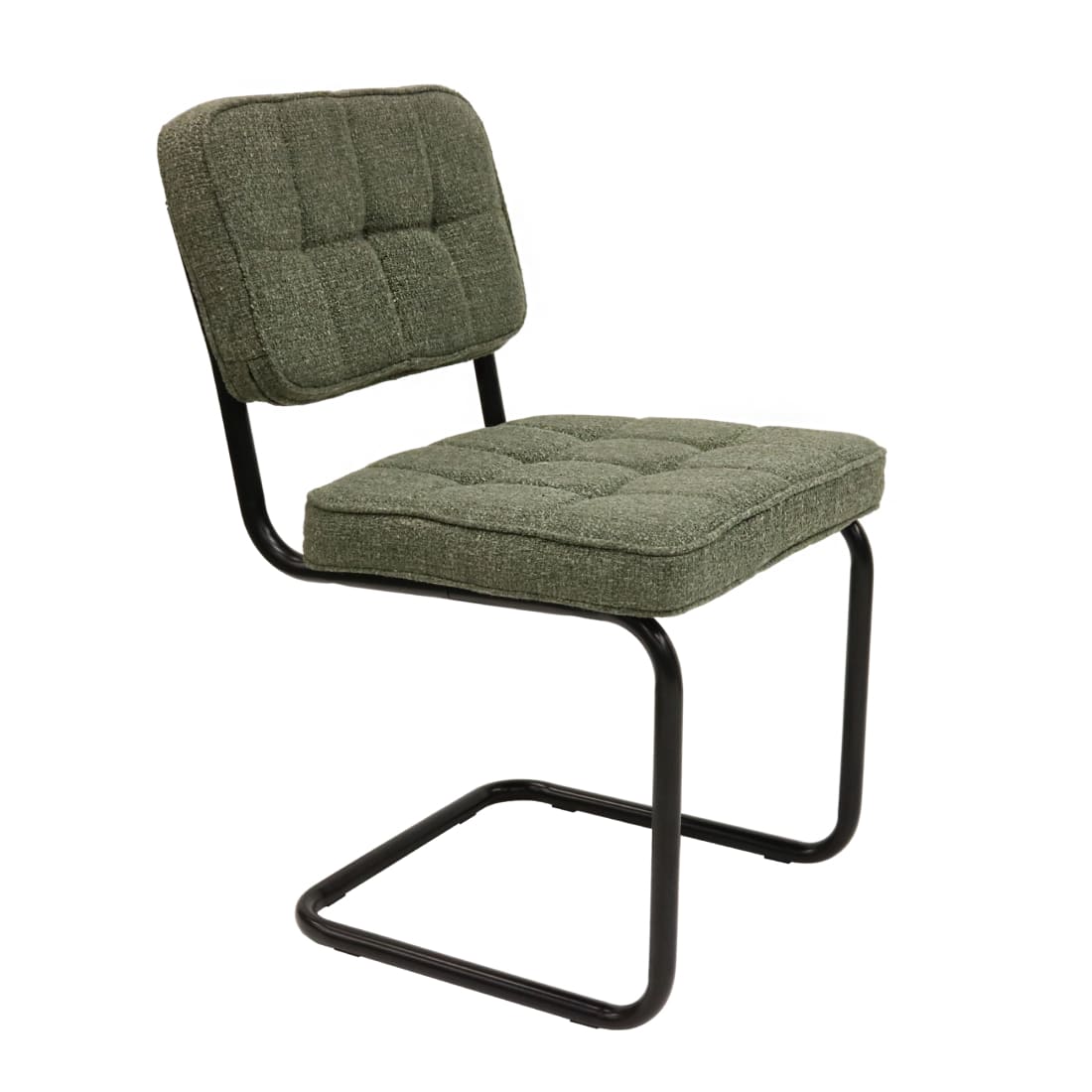 Kick eetkamerstoel Yves - Groen - Katoen eetkamerstoelen
