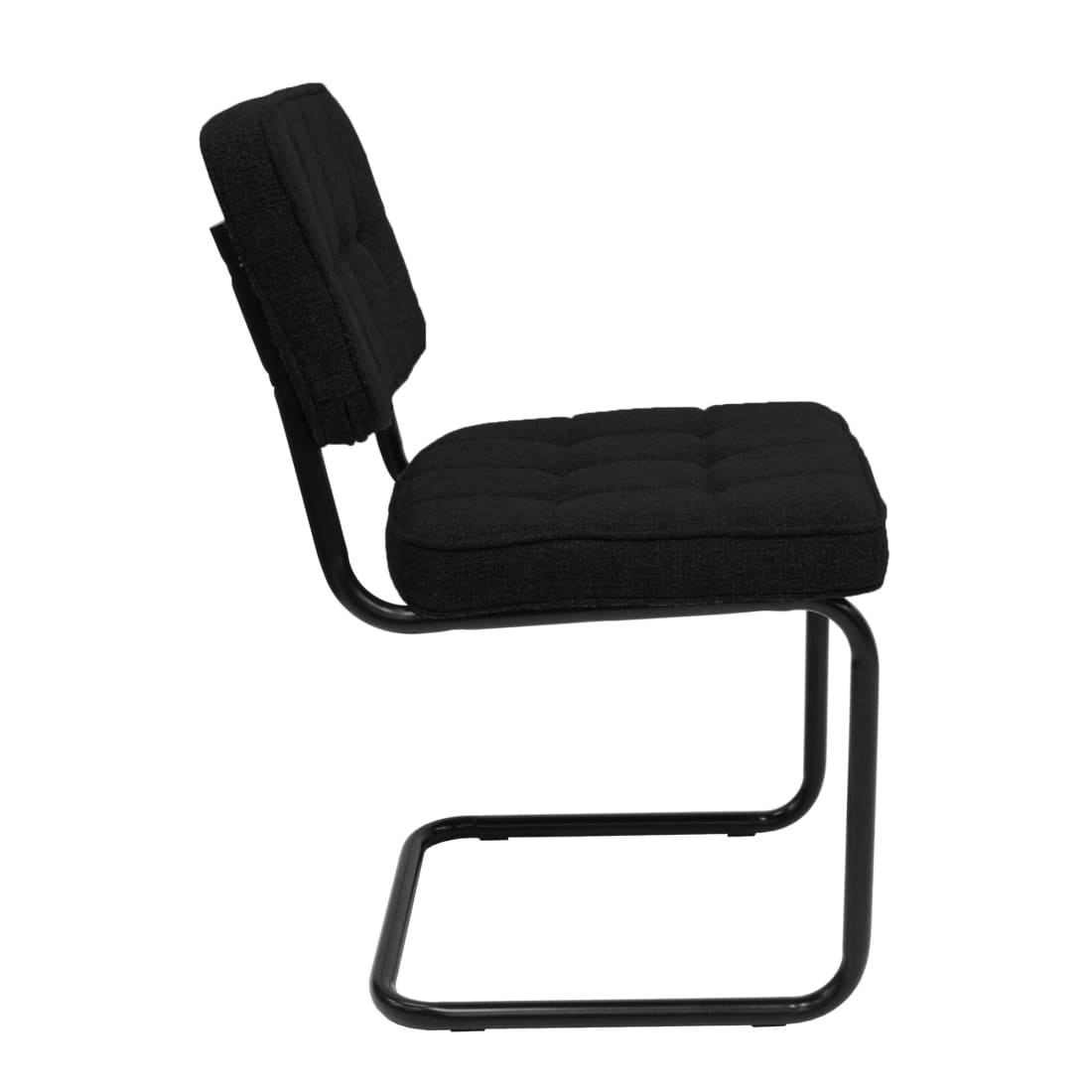 Kick eetkamerstoel Yves - Zwart - Katoen eetkamerstoelen