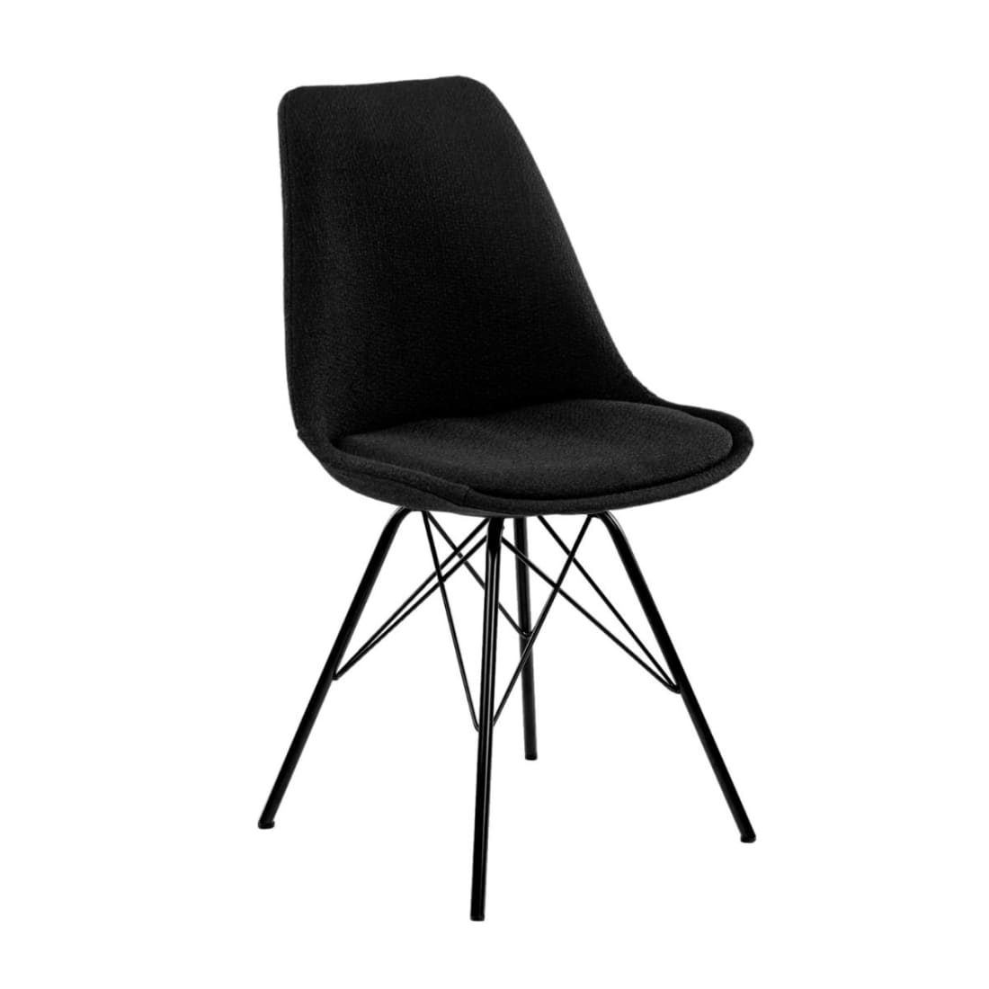 Kick Kuipstoel Jens Zwart Frame - Zwart - Katoen