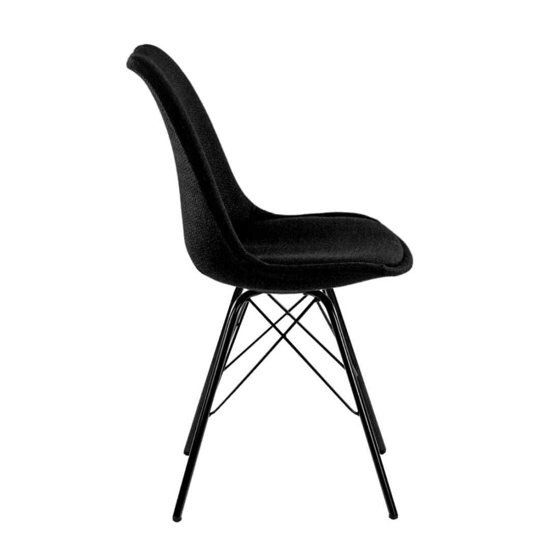 Kick Kuipstoel Jens Zwart Frame - Zwart - Katoen